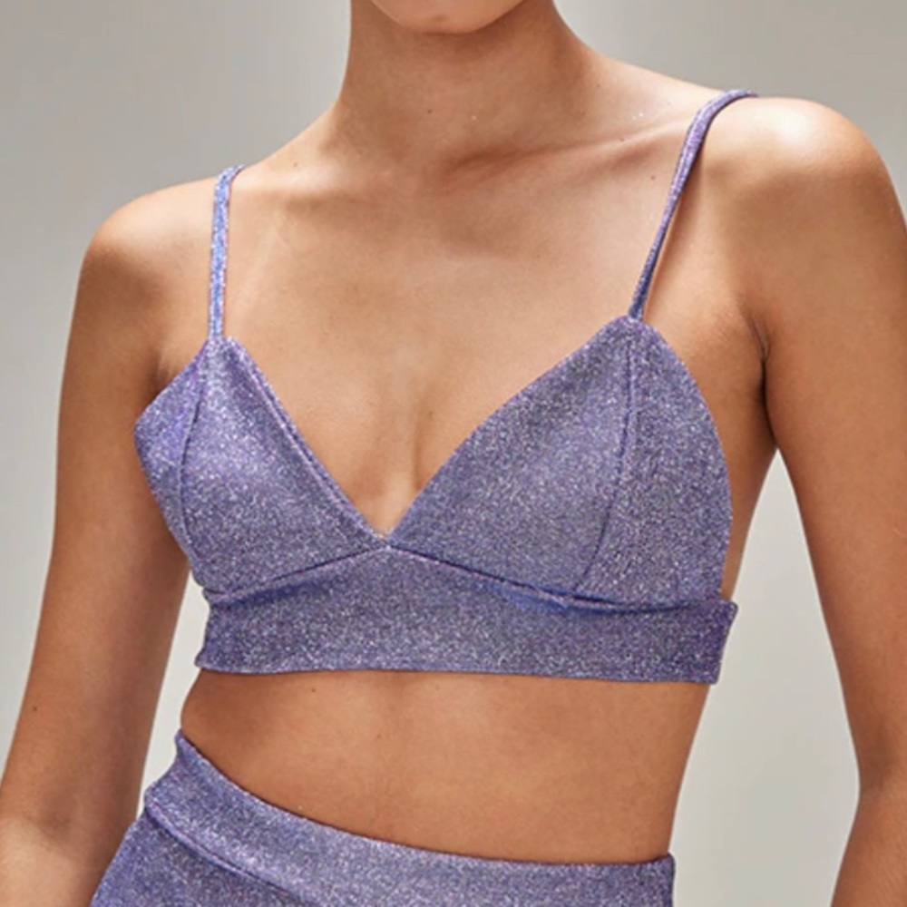 NWT Lilac Glitter Bralette